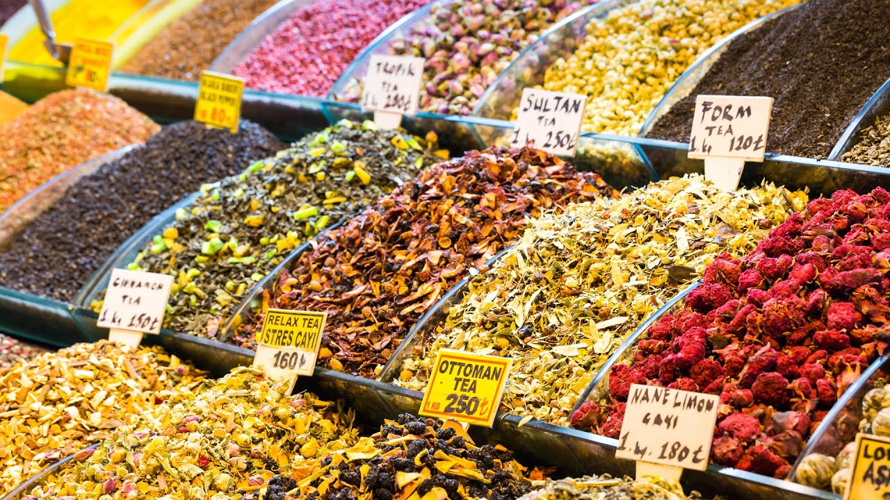 Herbs and spices in Istanbul's Egyptian Market